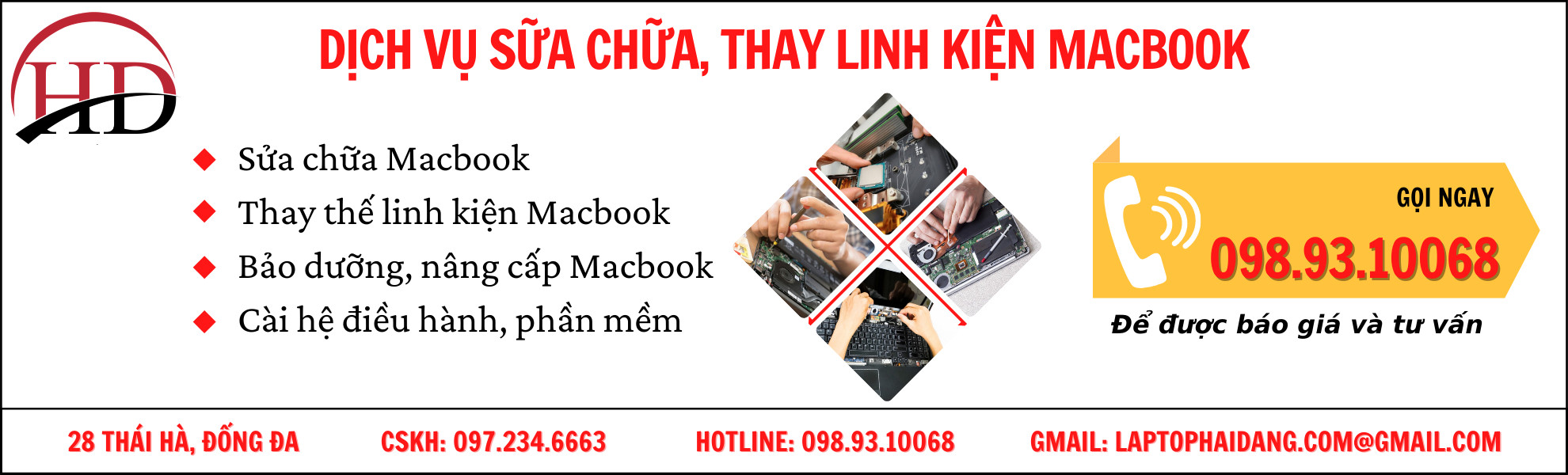 Dịch vụ sửa chữa Macbook Hà Nội