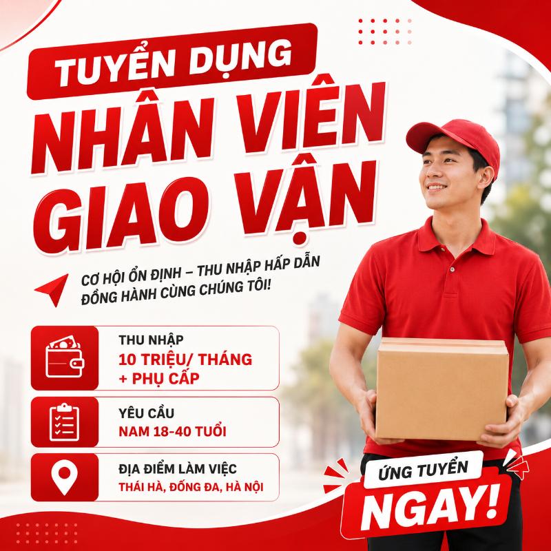 tuyển dụng nhân viên giao vận